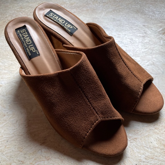 Tan Suede Mules - Picture 10 of 16